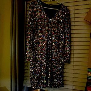 Multi colored sequin dress.
